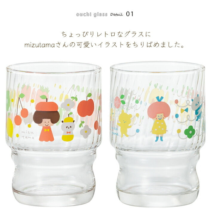 Aderia Glass Water Cup - Misutama Flower