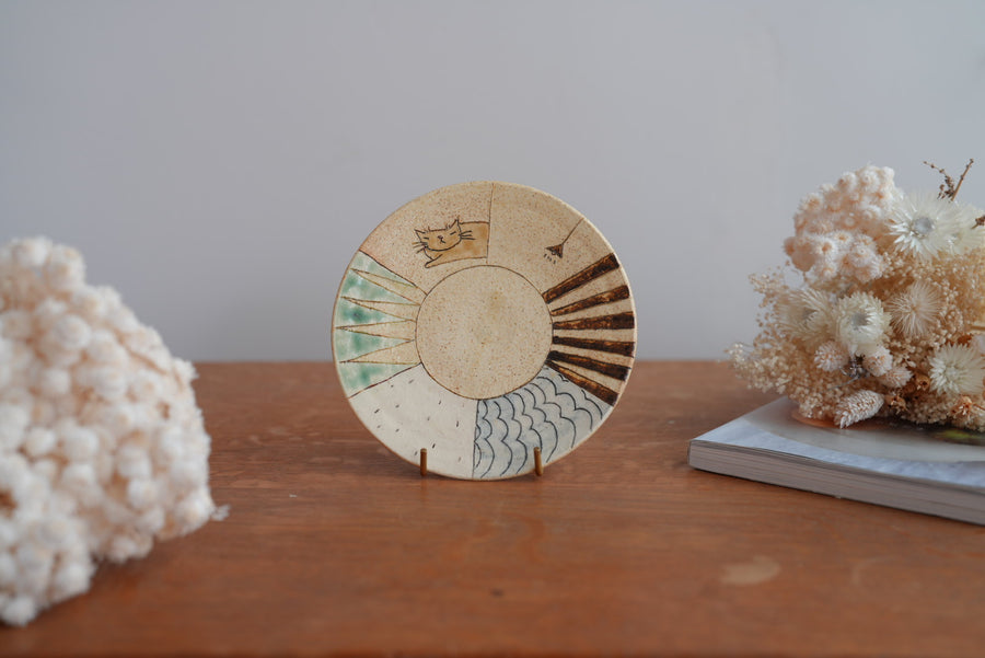 Shoko Hirano 平野照子 Cat Small Plate SR12 #1