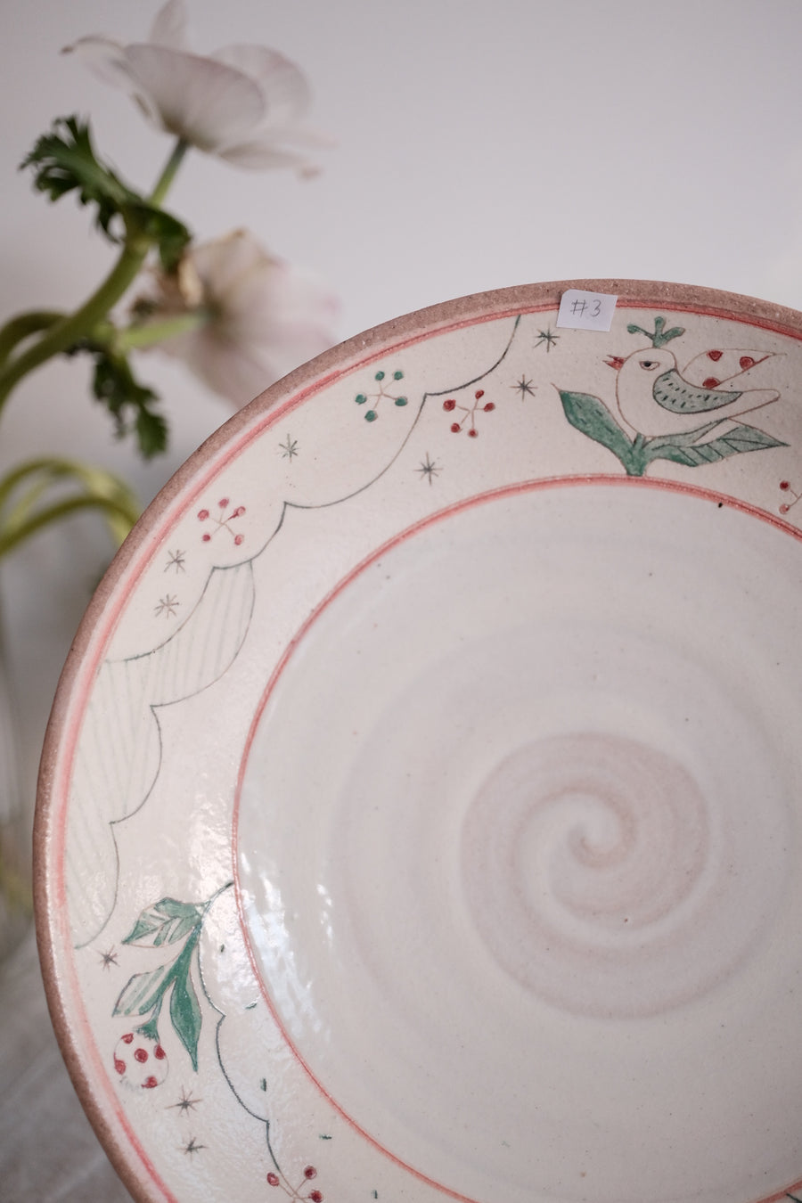 Tsubouchi Mayumi 坪内真弓 Hand Painted Round Plate MT14 - #3