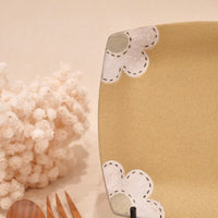 Kei Mitsumochi ミツ持啓 17cm Rectangle Plate - Yellow Flower KM26