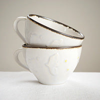 Mashiko Pottery Yoshizawa Bird and Star Sign Mug