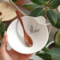 Mashiko Pottery Yoshizawa White Flower Bowl