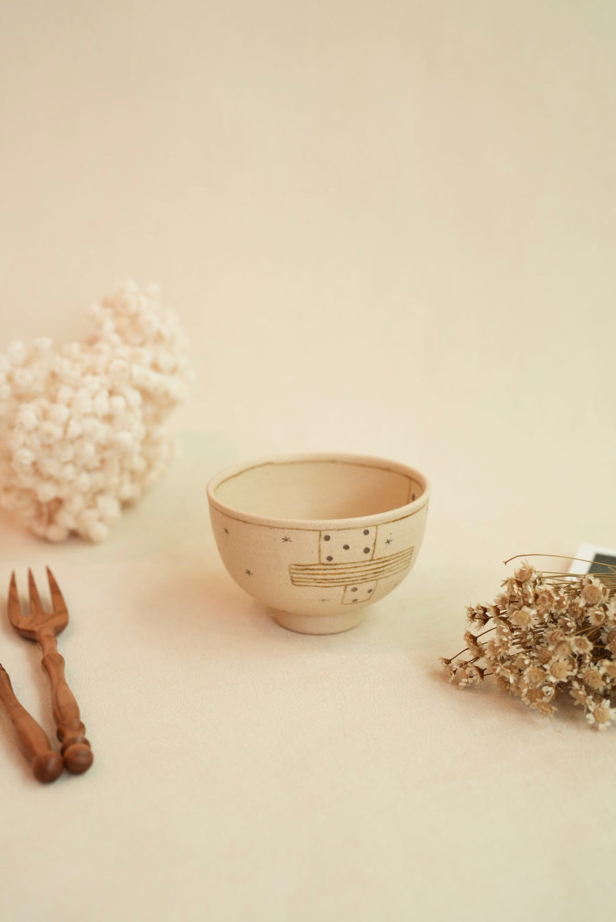 Chiho Yoshida 穗屋工房- Rice Bowl - Line & Stars CY05