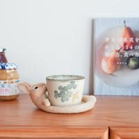 Aya and Yoshiko Wool Felt Animal Coaster -  Rabbit YS12