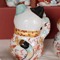 Yudachigama Hand-painted Lucky Cat with Mochi Decoration