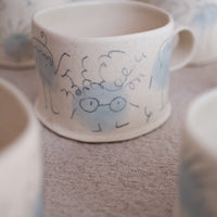 Zing Studio Hand-made Small Square Mug - Blue