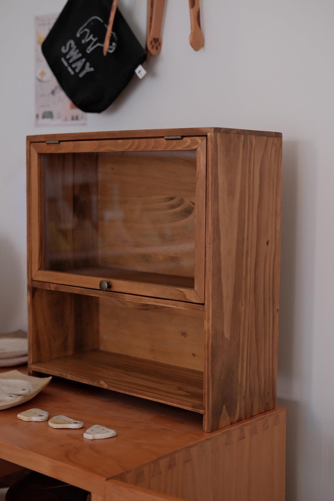 Natural Wood Storage Cabinet - Store Pick Up Only