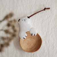 Kumiko Nakamura 星屑制作所 Wood Coffee Spoon - White Bear H12