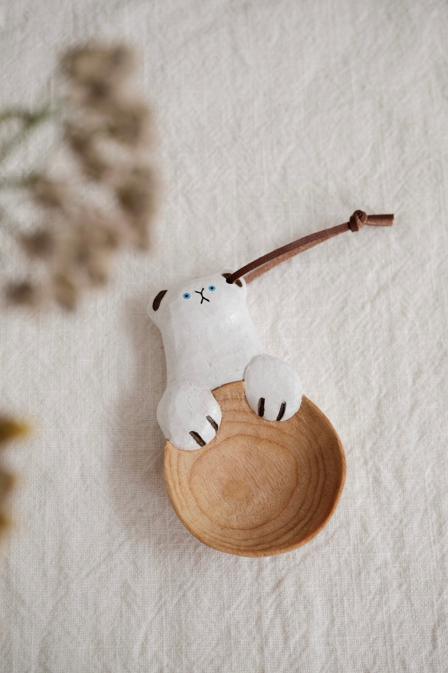 Kumiko Nakamura 星屑制作所 Wood Coffee Spoon - White Bear H12