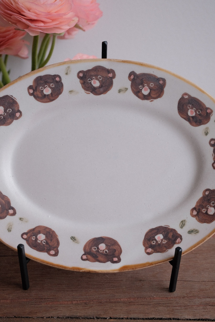 Kato Mikiko 加藤美纪子 Oval Cake Plate - MK02