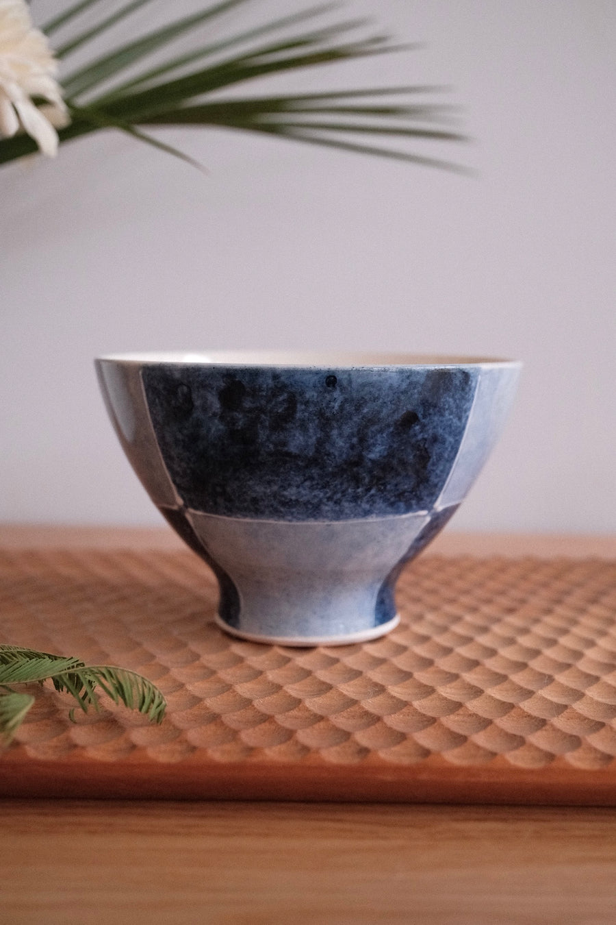 Hasami Ware Checked Rice Bowl