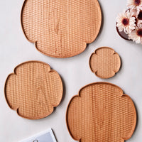 Kazunori Takatsuka 高塚和則 Flower Plate Cherry Wood Extra Large KU06
