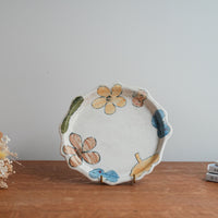 Hapun Pottery 拝志睦子 Flower Plate HP02
