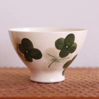 Hasami ware Arita ware Green Flower Rice Bowl