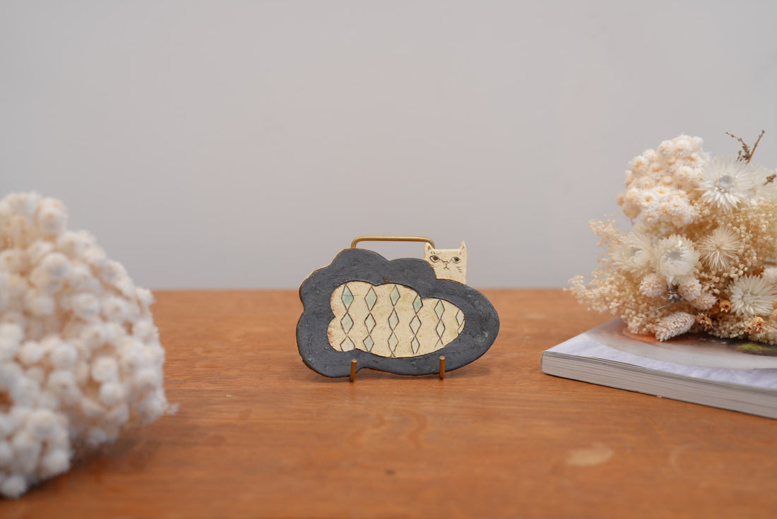 Shoko Hirano 平野照子 Cat Hide and Seek Plate SR11 #3