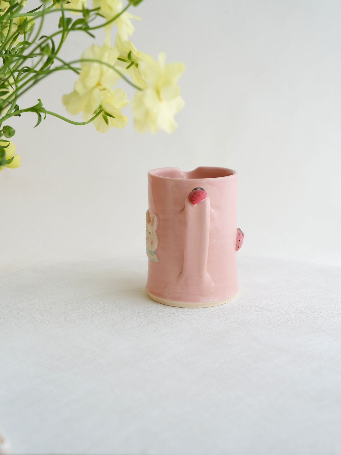 Fumiko Kondo 近藤布美子 - Pink Rabbit Large Jug FK28