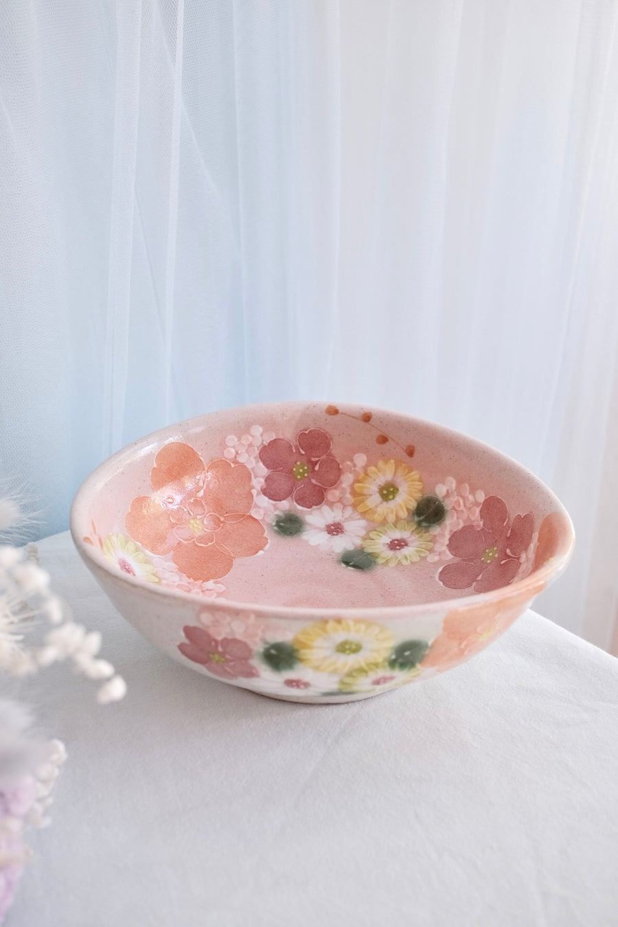 Seto Ware Flower Deep Plate