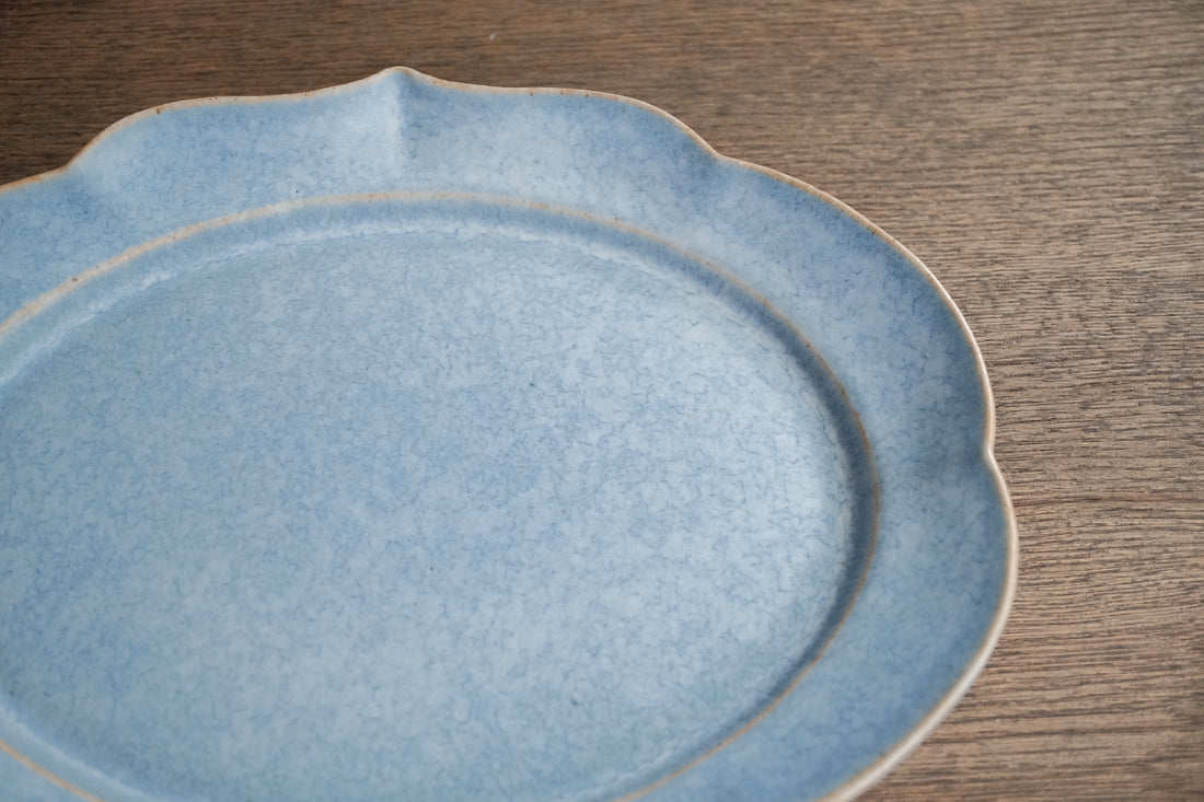 Norio Nakabayashi 中林範夫 Large Oval Plate - Blue NN08