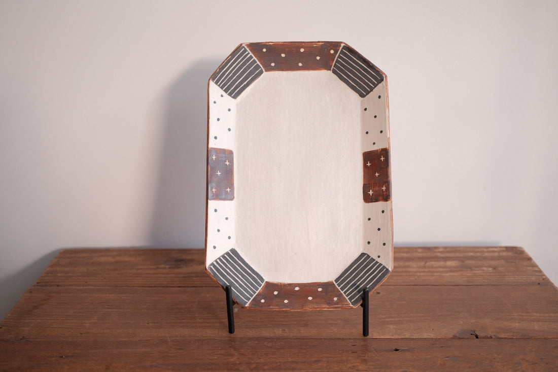 Emishi Kobo 池田匡優&美弥子 - Wide Octagon Plate Medium EK04