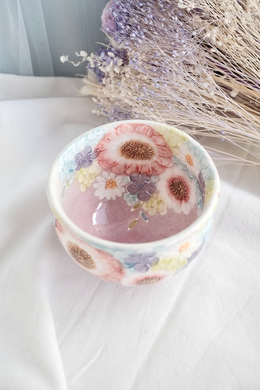 Seto Ware Flower Small Bowl