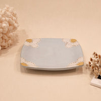 Kei Mitsumochi ミツ持啓 17cm Rectangle Plate - Blue Flower KM27