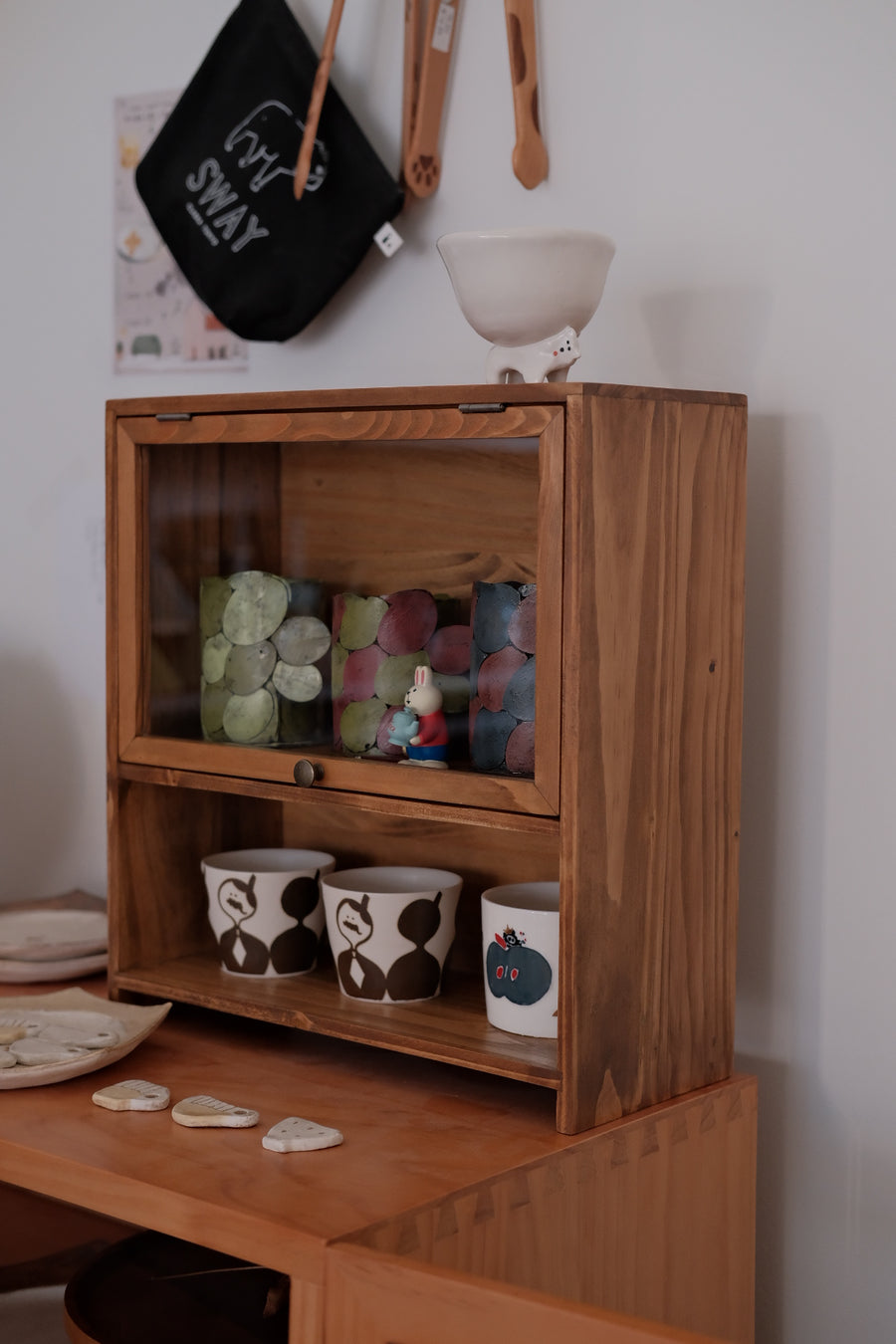 Natural Wood Storage Cabinet - Store Pick Up Only