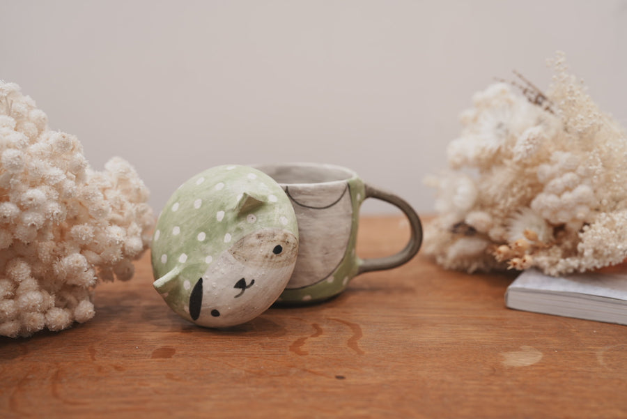 Fumiko Tsuchihashi 土橋文子 - Mug with Lid FT10 #8