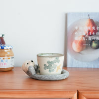 Aya and Yoshiko Wool Felt Animal Coaster - Otter YS08