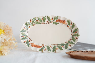 Sugar Poppo Oval Plate - Pinecone SP22