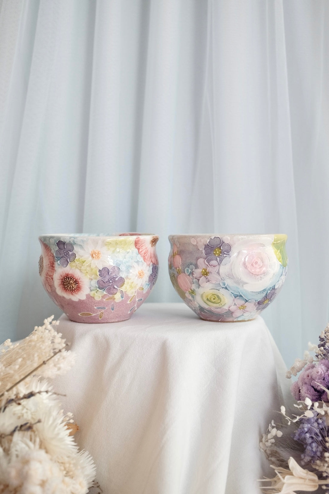 Seto Ware Flower Small Bowl