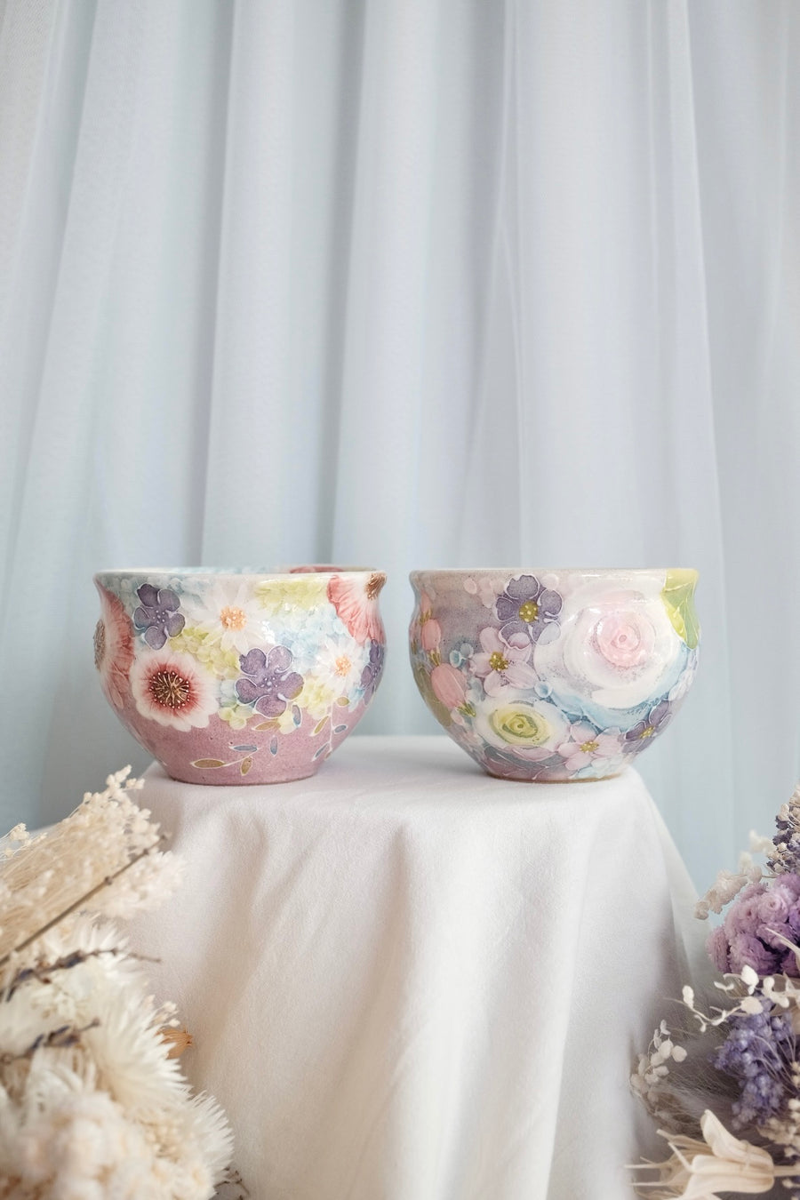 Seto Ware Flower Small Bowl