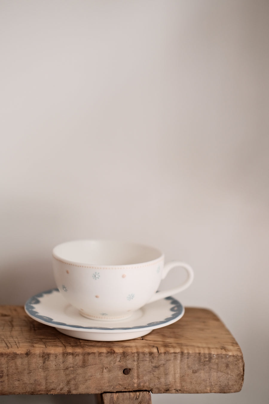 Little Snowflake Ceramic Mug & Saucer Set