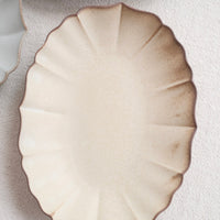 Mino Ware Lotus Oval Plate