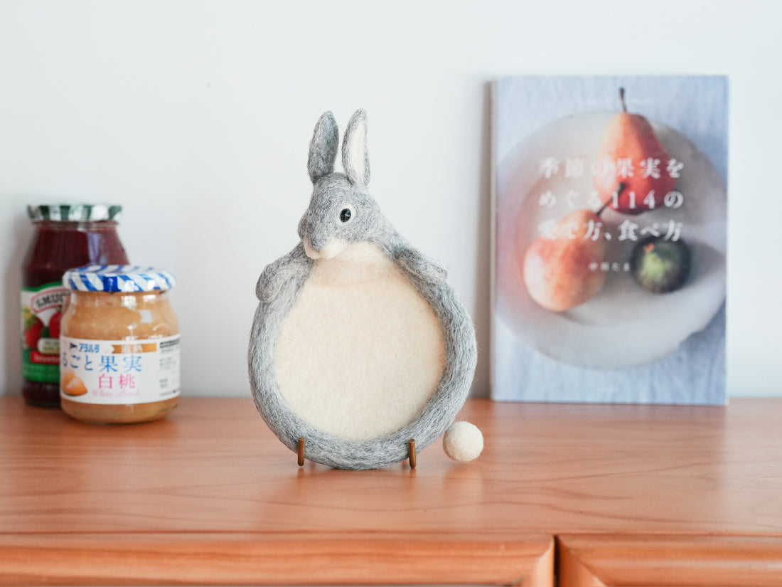 Aya and Yoshiko Wool Felt Animal Coaster -  Rabbit YS12
