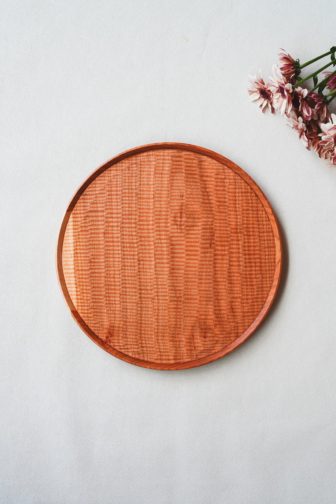 Kazunori Takatsuka 高塚和則 Round Cherry Wood Tray KU03