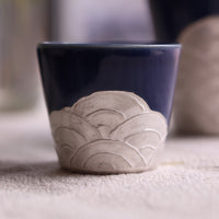 Mino Ware Ceramic Sake Carafe and Cup