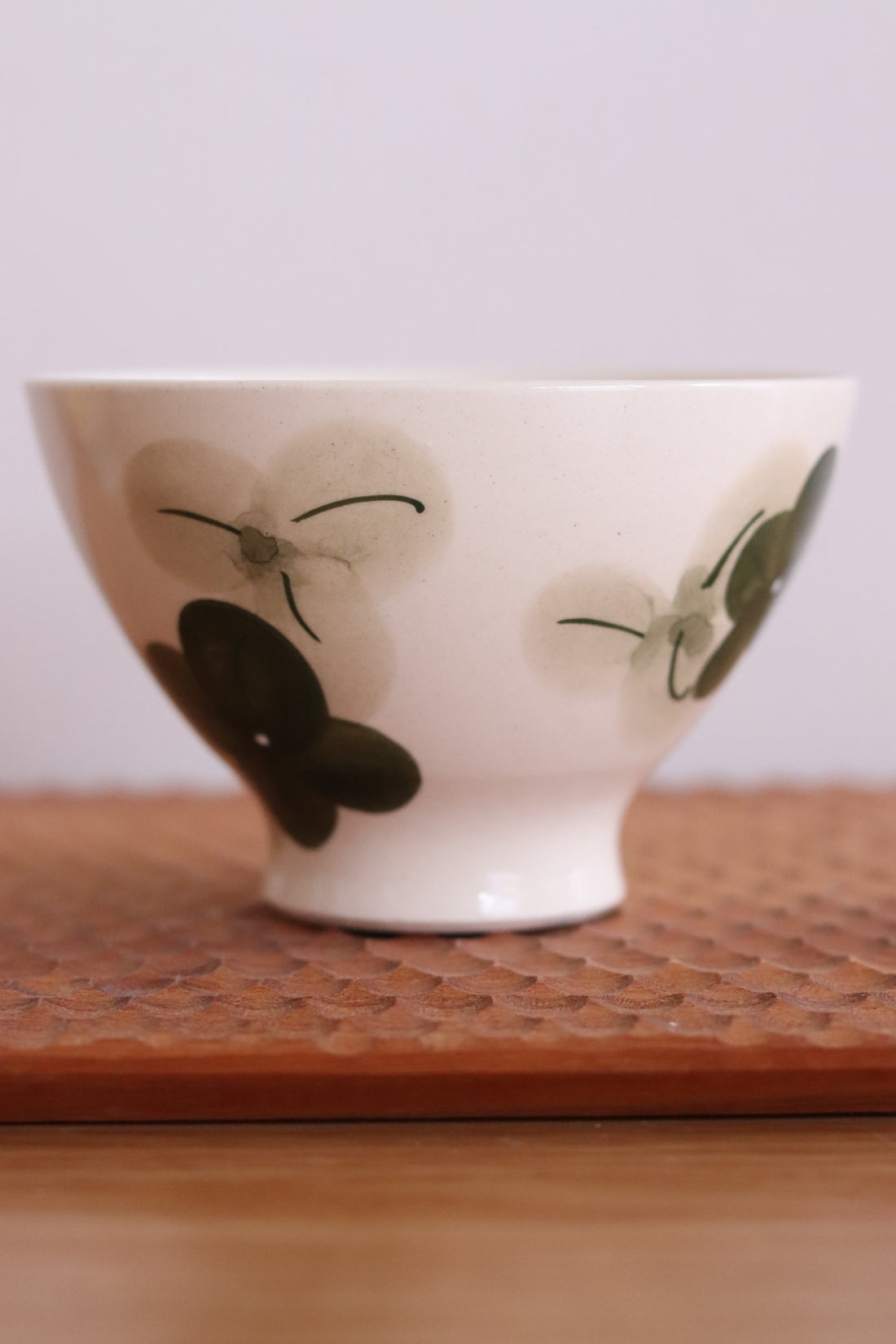 Hasami ware Arita ware Green Flower Rice Bowl