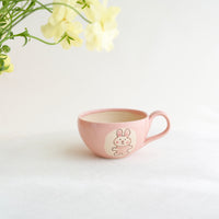 Fumiko Kondo 近藤布美子 - Pink Rabbit Soup Mug FK35