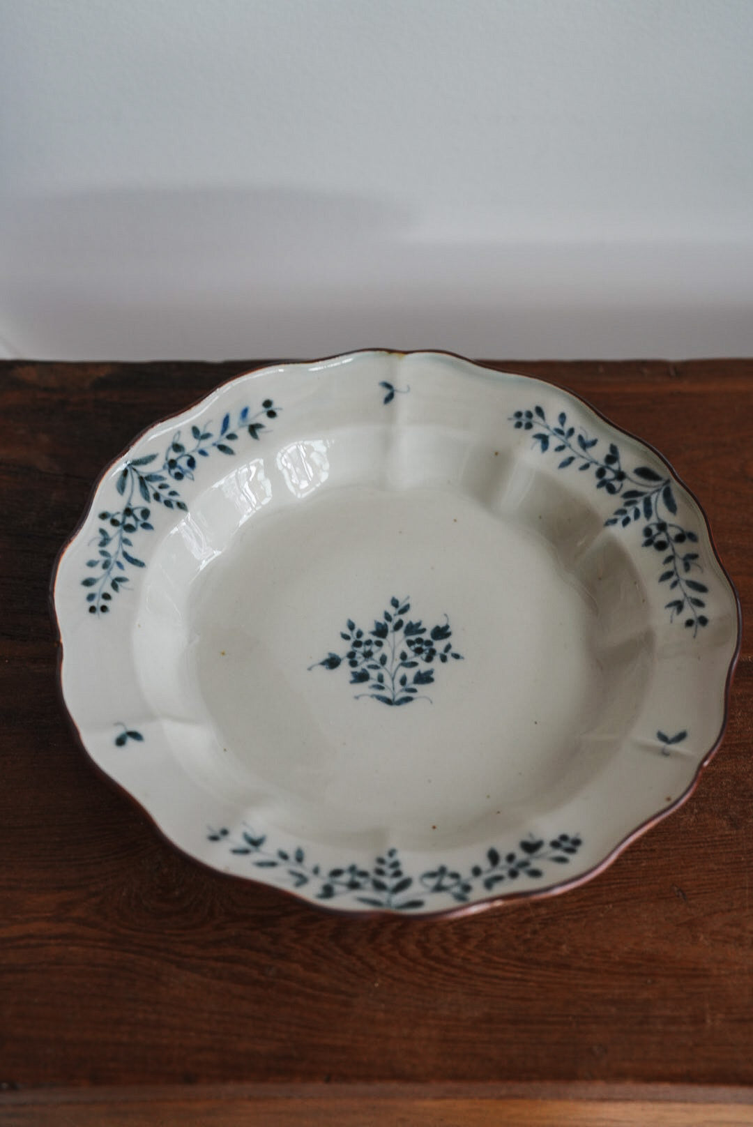 Kazuaki Shimura 志村和晃- Sometsuke Floral Rim 7.5" Plate KAS01