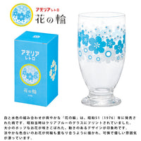 Aderia Glass Pedestal Cups - Blue Flower