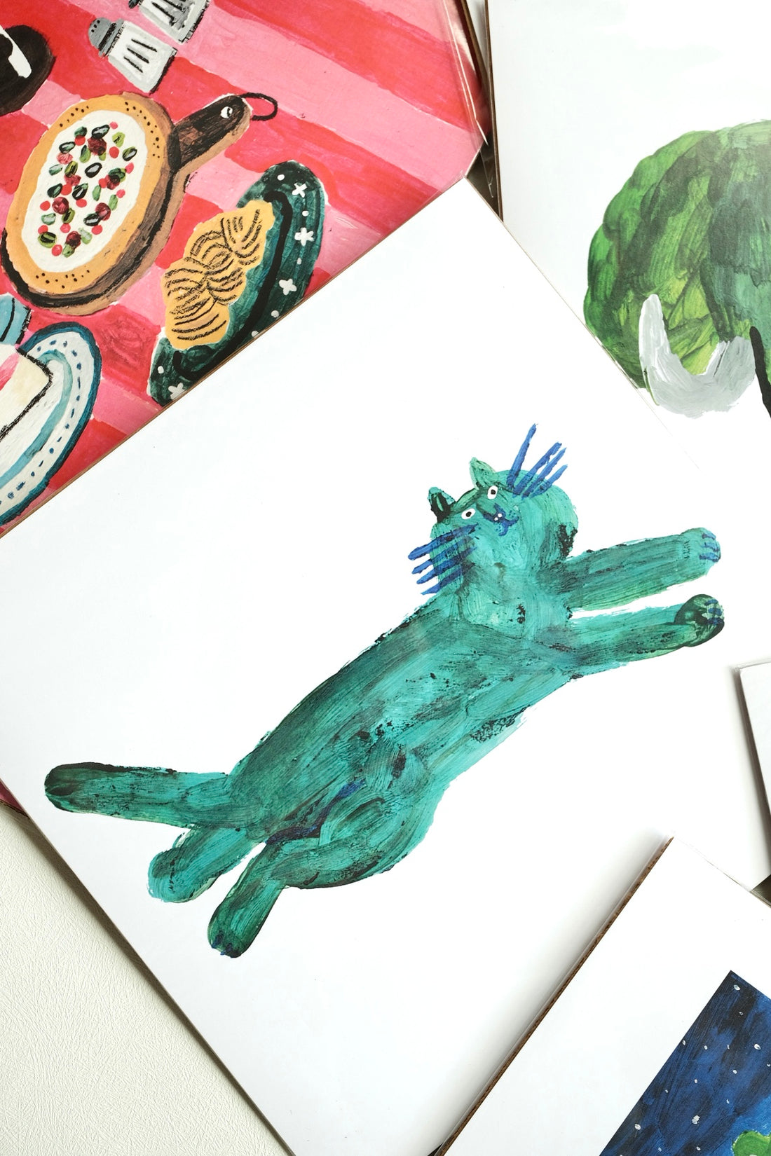 Babincho Prints Green Flying Cat 23cm