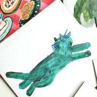 Babincho Prints Green Flying Cat 23cm
