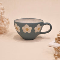 Kei Mitsumochi ミツ持啓 Flower Mug - Lake Blue KM58