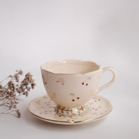 Taki Tomoda 友田多紀 Three Fruit Mug and Saucer  - TT13