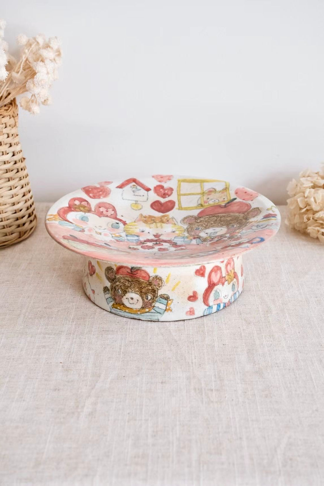 Asako Yamaguchi 山口麻子 Animal Pedestal Plate AI24