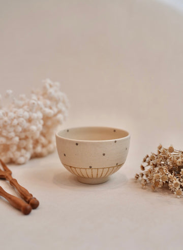 Chiho Yoshida 穗屋工房- Rice Bowl - Line & Dots CY07