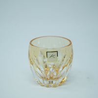 Kagami Crystal - Sake Glass, Edo Kiriko "Sunflower" By Satoshi Nabetani