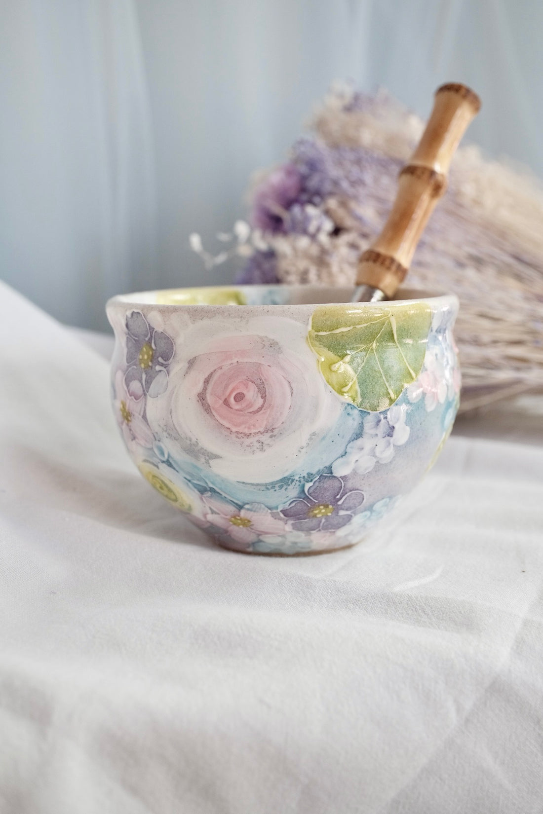 Seto Ware Flower Small Bowl