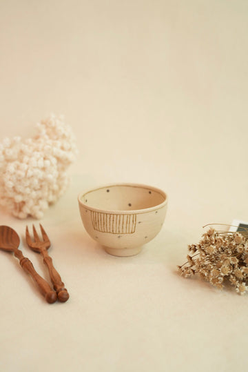 Chiho Yoshida 穗屋工房- Rice Bowl - Line & Stars CY05