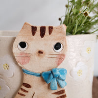 Craftman House Handmade Ceramic Cat Incense Holder